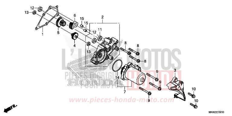 REDUZIERGETRIEBE von Africa Twin PEARL GLARE WHITE (NHB53HB) von 2019